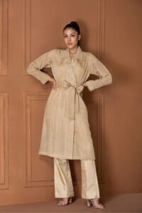 Home Net Muga Wrap Jacket with Straight Pants