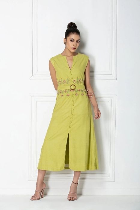 Embroidered Eri Midi Dress Embroidered Eri Midi Dress - Image 2