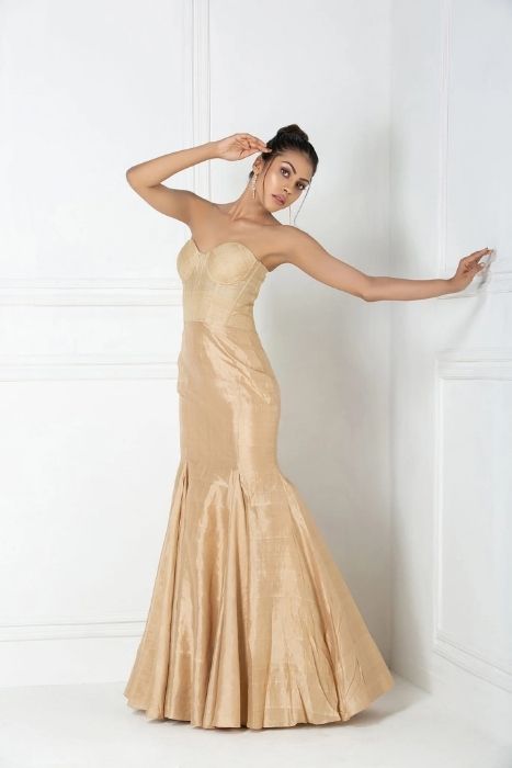 Muga Corset Gown (Muga + Fine Paat) with Ken Ken Skirt