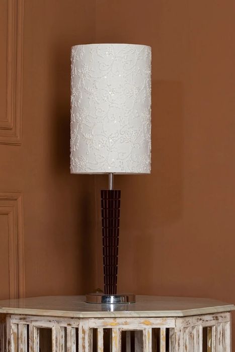 Hand Embroidered Lampshades in Eri Silk