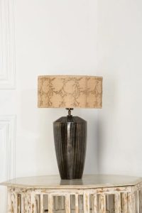 Hand Embroidered Zardozi Lampshades in Fine Pressed Muga