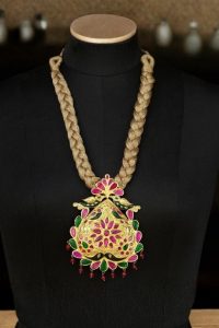 Real Stone Kingkhap Heavy Set In Muga Braids