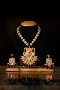 Real Stone Henpata Set with Muga Beads